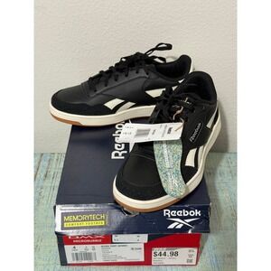 Reebok Court Advance Kids Tennis Shoes Size 4 Youth Black/White Unisex NIB